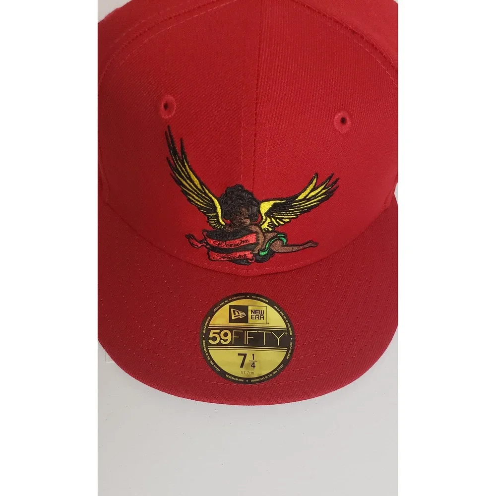 New Era Denim Tears 59FIFTY Fitted Hat Red 7 1/4 Mens Cap Streetwear Designer